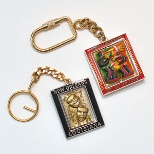 New Orleans Bourbon Street & Jazz Keychains